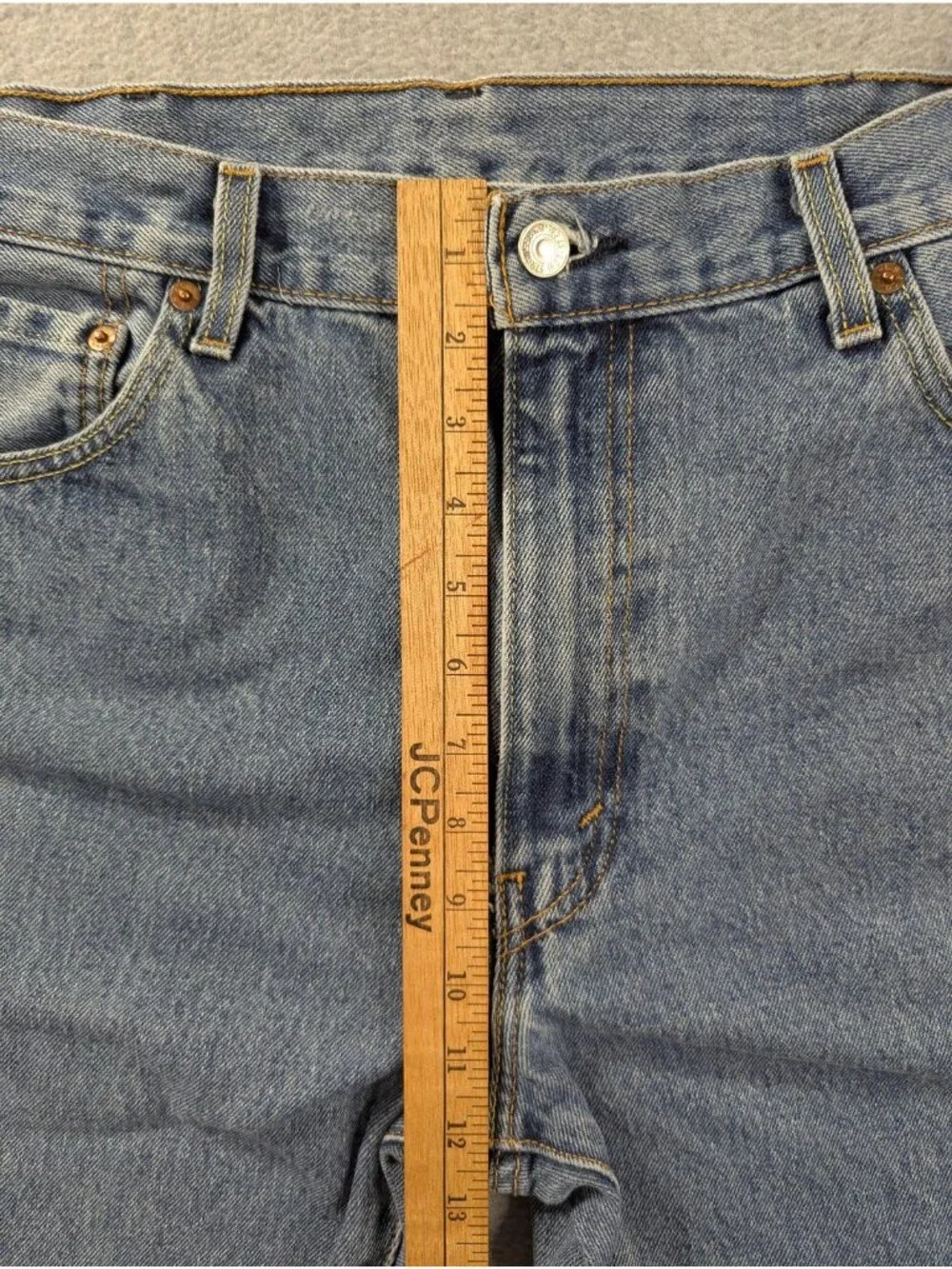 Levis 517 Jeans Mens 38x31 Blue Medium Wash Slim Bootcut Mid Rise Denim Zip Fly